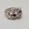 Sterling Silver Ring "Twig" with 2 Sapphire and 3 Moissanite (21191RS) - Image 5
