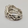 Sterling Silver Ring "Twig" with 2 Sapphire and 3 Moissanite (21191RS) - Image 6