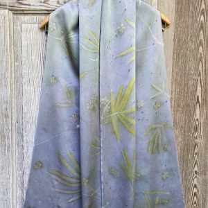 Silk Scarf "Bamboo & Snowball Flowers on Charmeuse" (RY25.4)