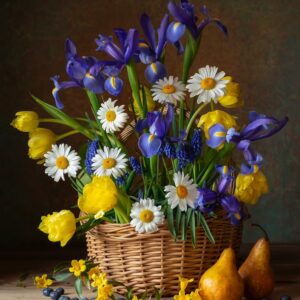 Basket of Spring Blooms