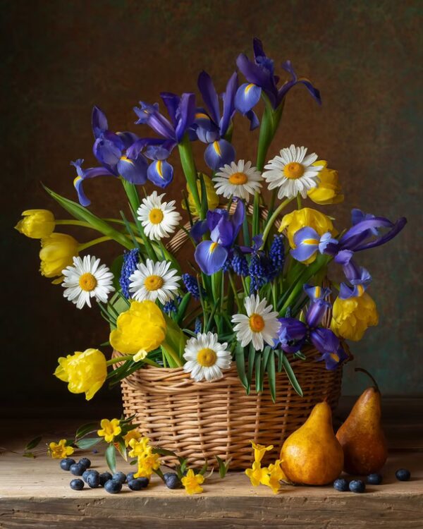 Basket of Spring Blooms