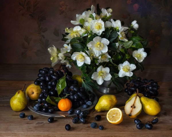 Hellebores and Fruit