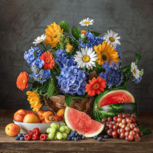 Summer Flowers and Fruit