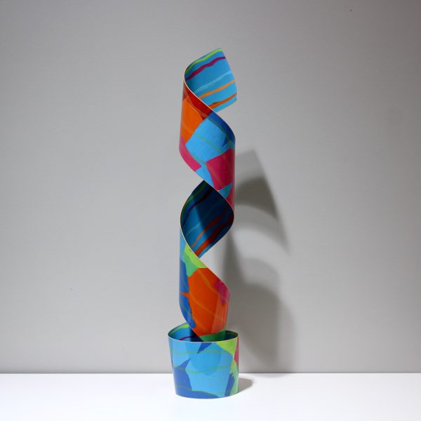 Standing Ribbon Sculpture (Blue, Red, Orange, Pink) - SOLD