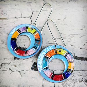 Earrings - "Circles & Circles" Two-Piece Dangle (MS041)