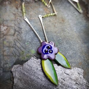 Necklace - "Flowers with Leaf" (MS037)