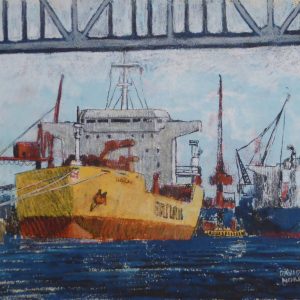 Ships in the State Port, Below the Bridge