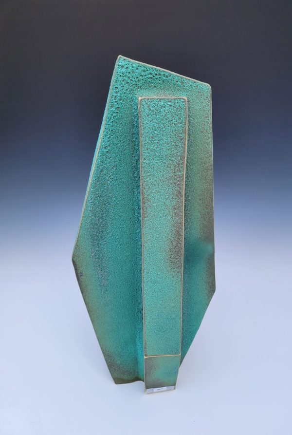 Green Faceted Crater Vessel