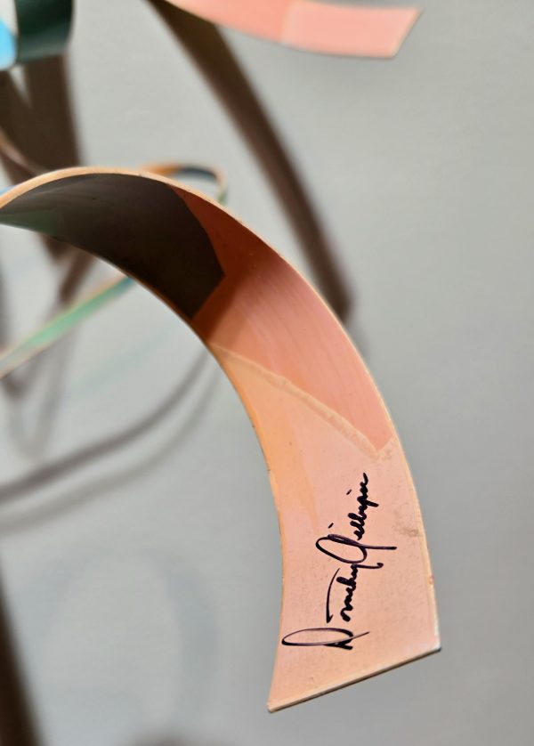 (Untitled) Metal Ribbon Wall Sculpture - Pastels, 1986 - Image 4