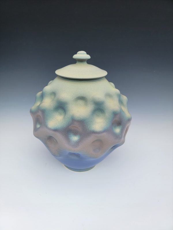 Large Dimpled Lidded Jar (BPE 10)