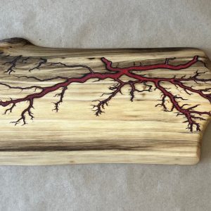 Poplar Board with Red Resin & Live Edge (TS104)