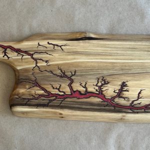 Poplar Board with Red Resin & Live Edge (TS103)