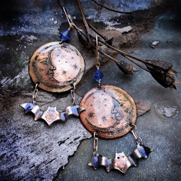 Earrings "Moons and Bats" (MS042)