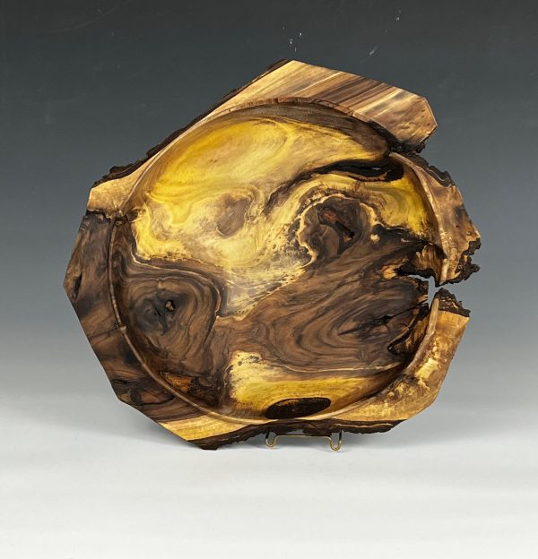 Large Black Walnut Platter with Natural Edge