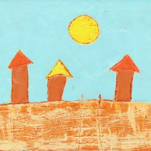 Three Huts and a Ladder