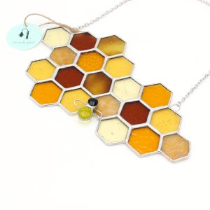 Honeycomb with Bee
