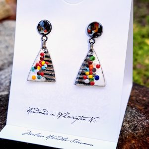 Earrings - Waffle Triangles (MS045)