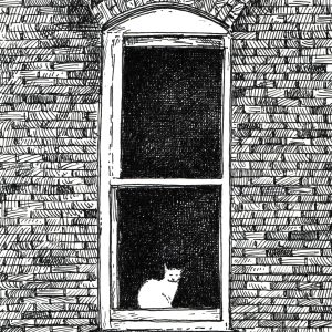 Cat in a Downtown Window I