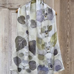 Silk Scarf "Redbud on Charmeuse" (RY26.1)