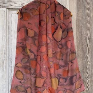 Silk Scarf "Eucalyptus on Crepe de Chine" (RY26.3)