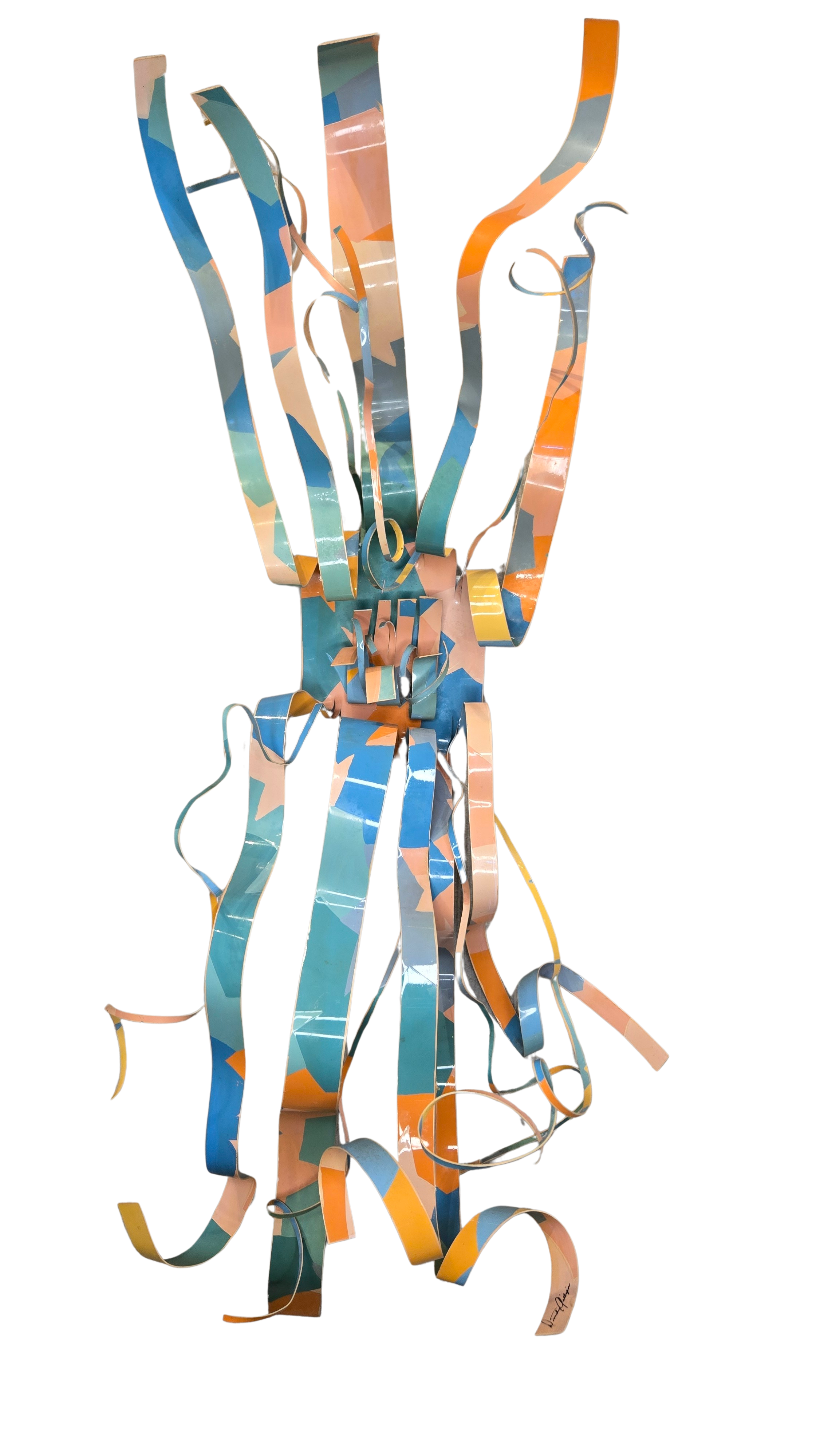 Untitled Metal Ribbon Wall Sculpture (Pastel), 1986 (DG050)