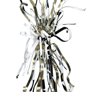 Untitled Metal Ribbon Wall Sculpture (Black, White), 1988 (DG074)