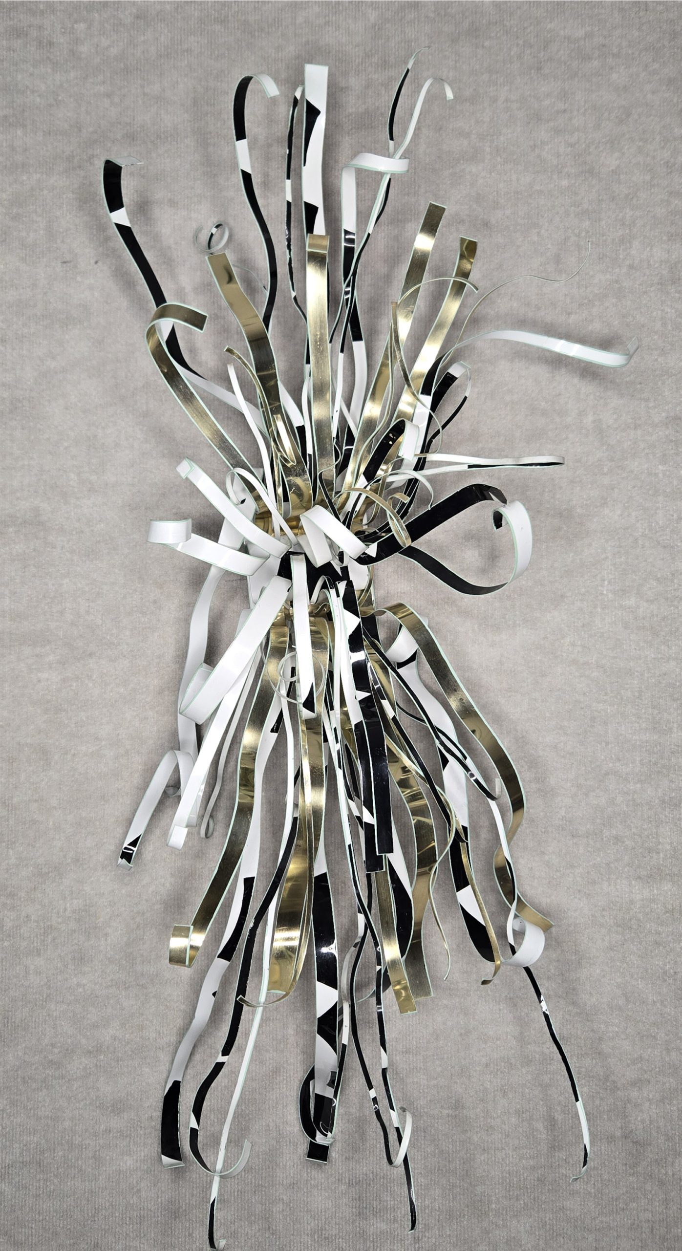 Untitled Metal Ribbon Wall Sculpture (Black, White), 1988 (DG074) - Image 2