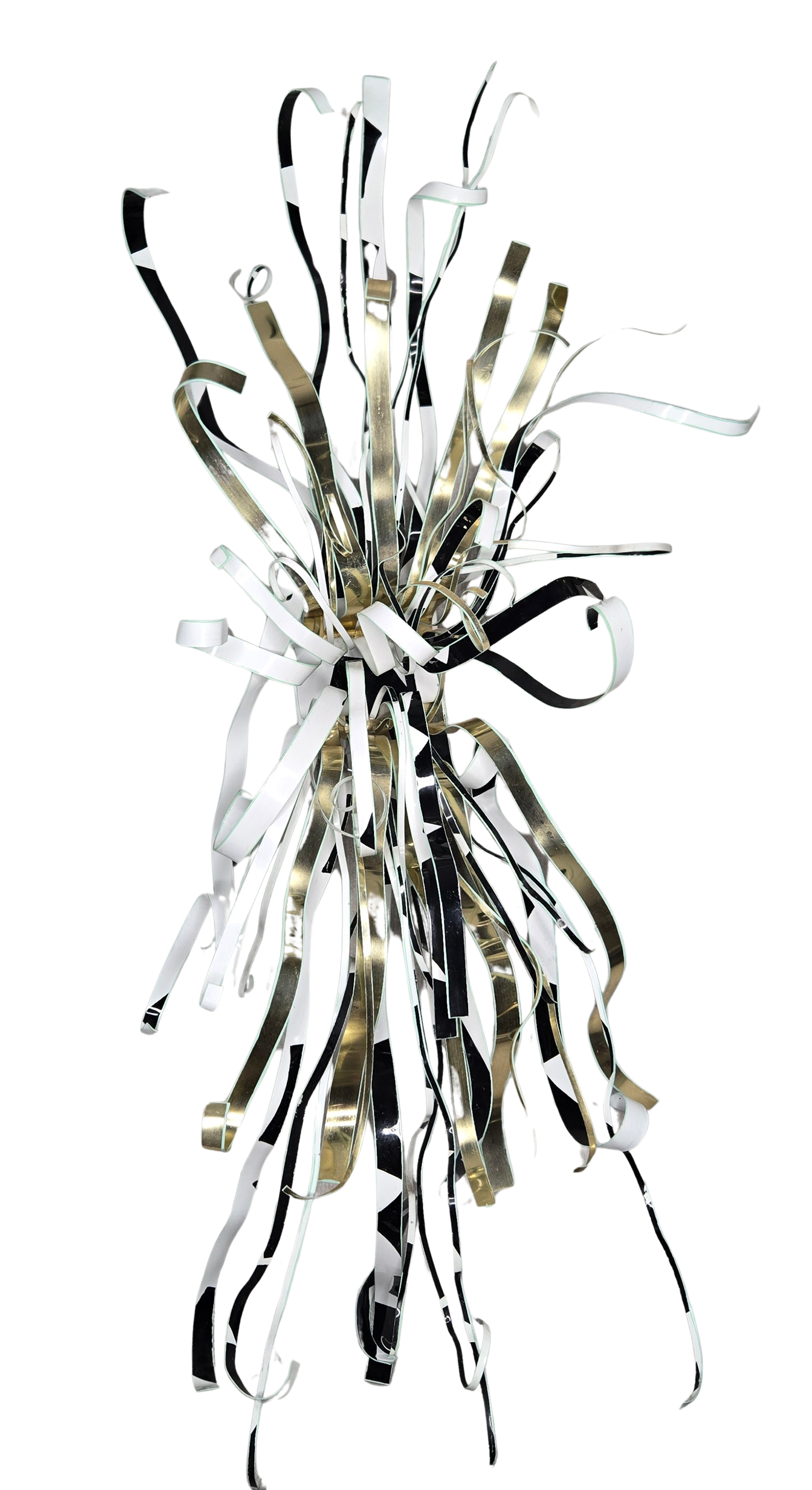 Untitled Metal Ribbon Wall Sculpture (Black, White), 1988 (DG074)
