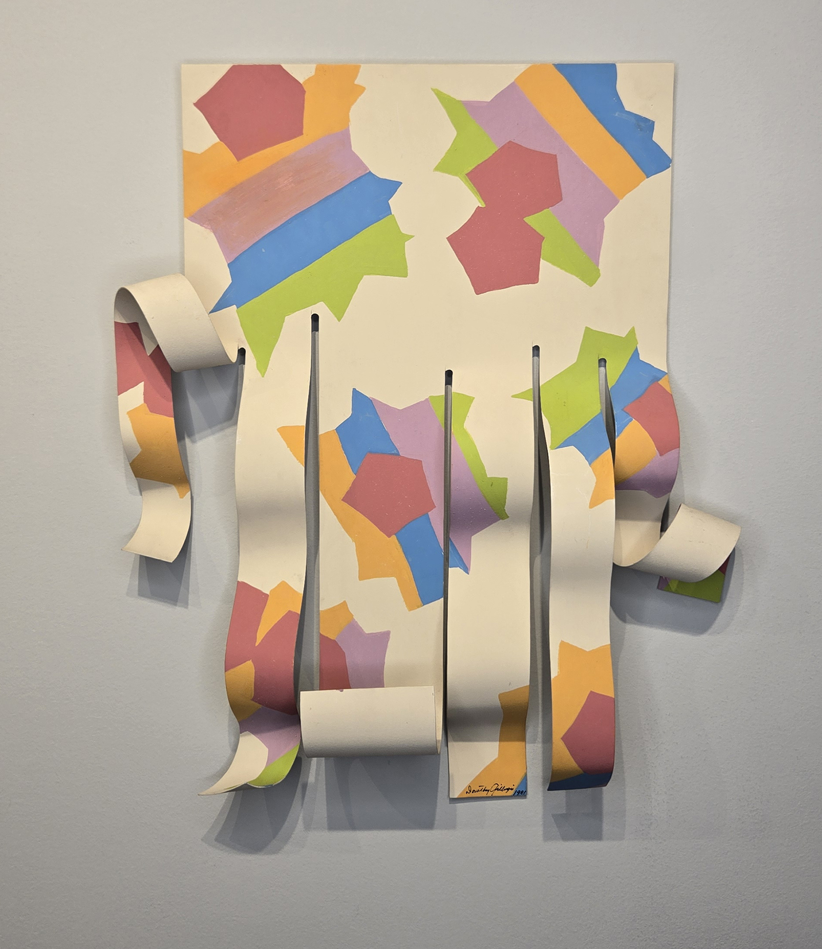 Untitled Metal Ribbon Wall Sculpture (Cream), 1981 (DG076) - Image 3