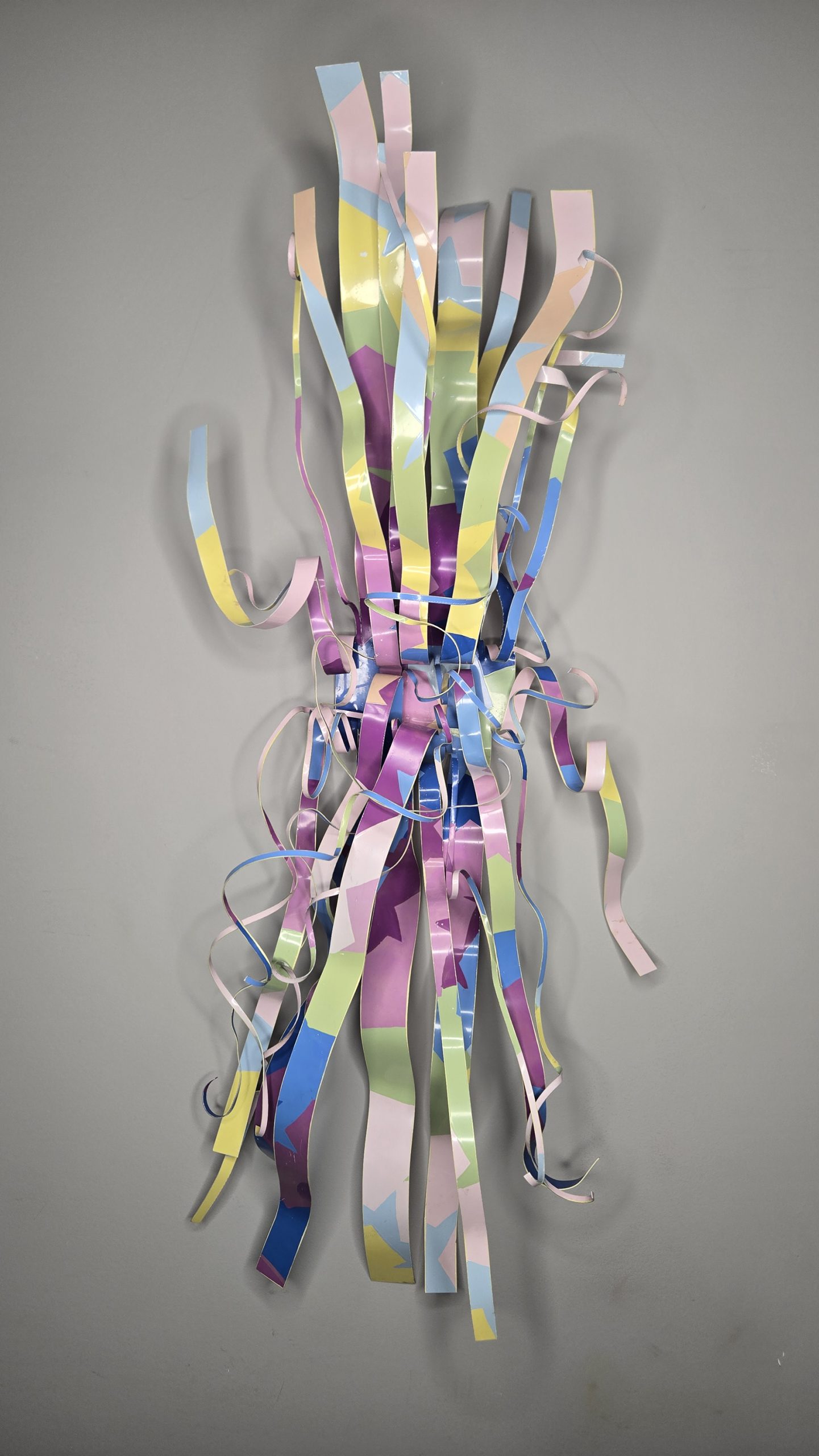 Untitled Metal Ribbon Wall Sculpture (Pastel), Circa 1990's (DG079) - Image 3