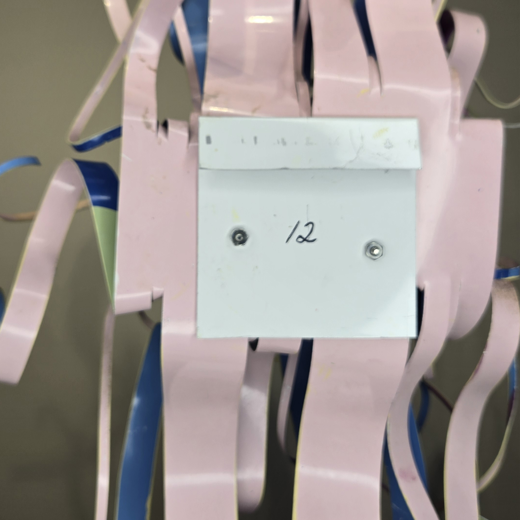 Untitled Metal Ribbon Wall Sculpture (Pastel), Circa 1990's (DG079) - Image 2